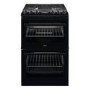 Refurbished AEG CGX1130ACB 55cm Double Oven Gas Cooker with Lid Black