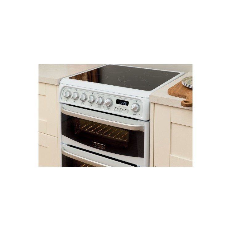 Hotpoint CH60EKWS Kendal 60cm Double Oven Electric Cooker With Ceramic Hob - White