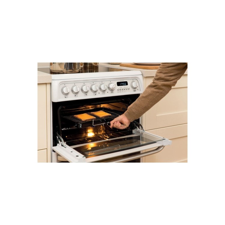 Hotpoint CH60EKWS Kendal 60cm Double Oven Electric Cooker With Ceramic Hob - White