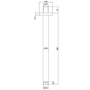 Chrome 400mm Round Ceiling Arm