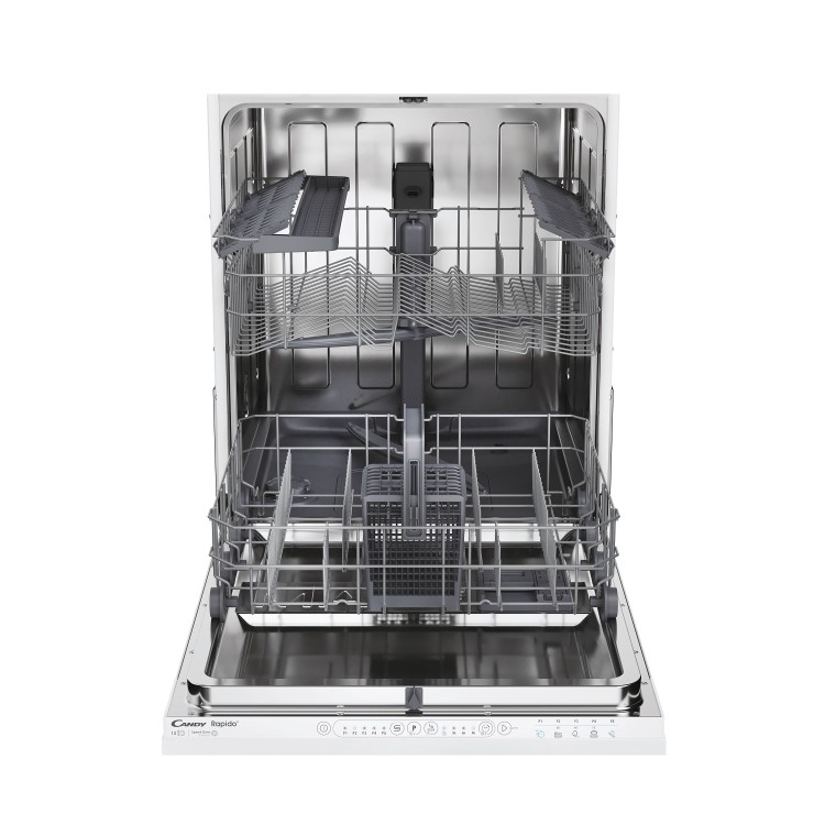 Candy Rapido Integrated Dishwasher - White control panel