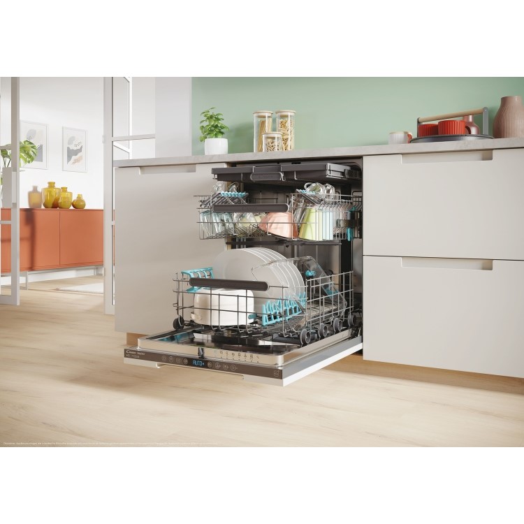 Candy Rapido Fully Integrated Dishwasher - Smart Wi-Fi, C-Rated, Grey control panel