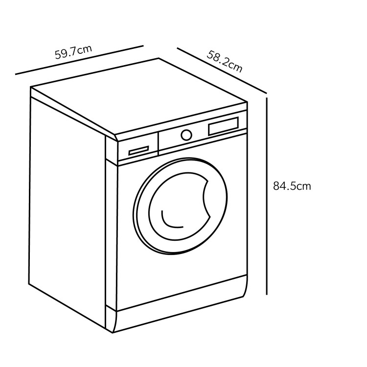 CDA CI860WH 8kg Wash 6kg Dry 1400rpm Freestanding Washer Dryer - White