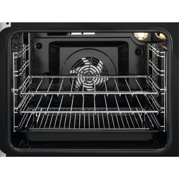 Refurbished AEG CKB6540ACM 60cm Dual Fuel Cooker with Glass Lid Stainless Steel