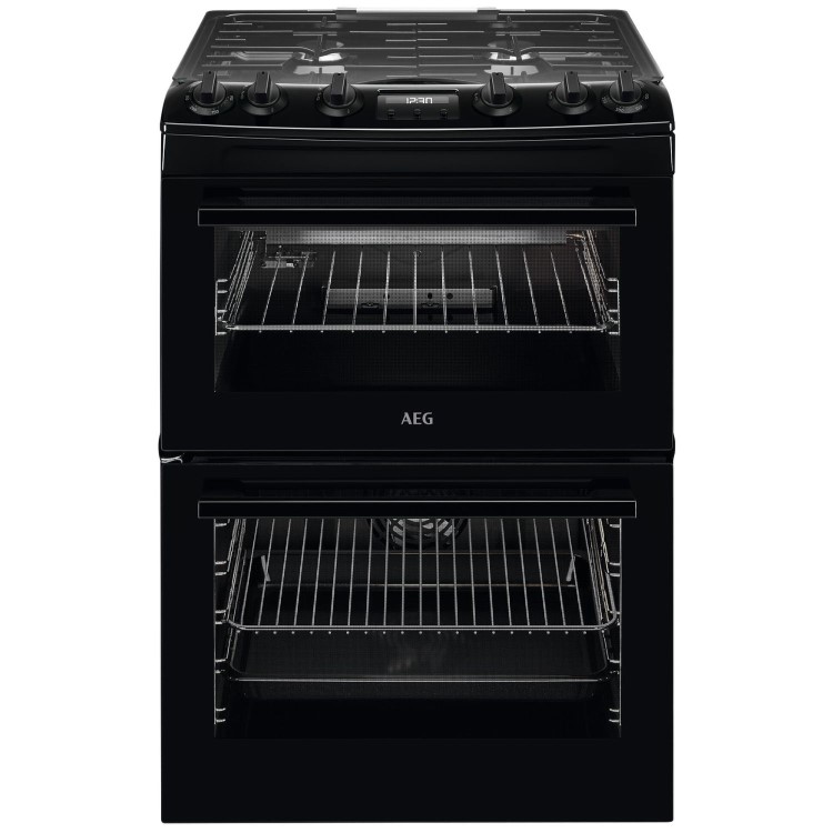 AEG 5000 Series 60cm Dual Fuel Cooker - Black