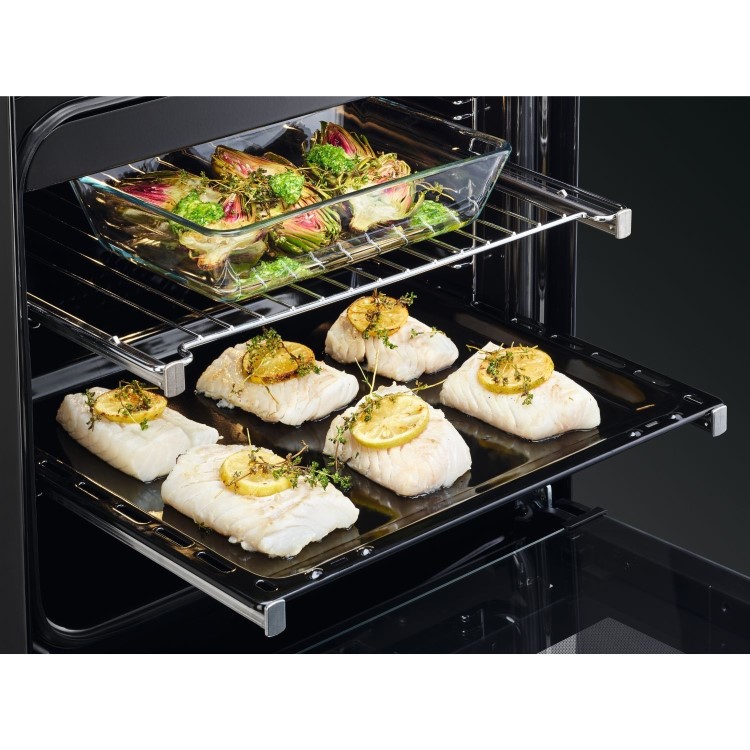 AEG 5000 Series 60cm Dual Fuel Cooker - Stainless Steel