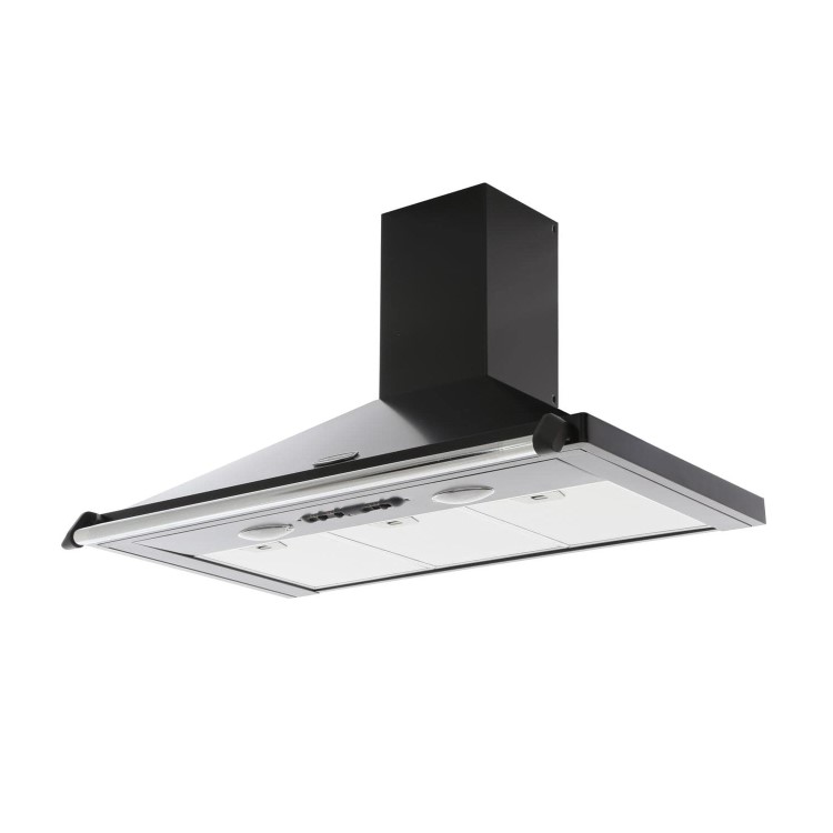 Rangemaster Classic 90cm Chimney Cooker Hood - Black & Chrome