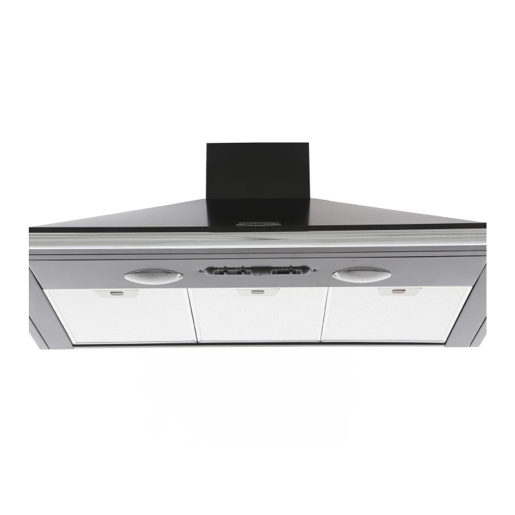 Rangemaster Classic 90cm Chimney Cooker Hood - Black & Chrome