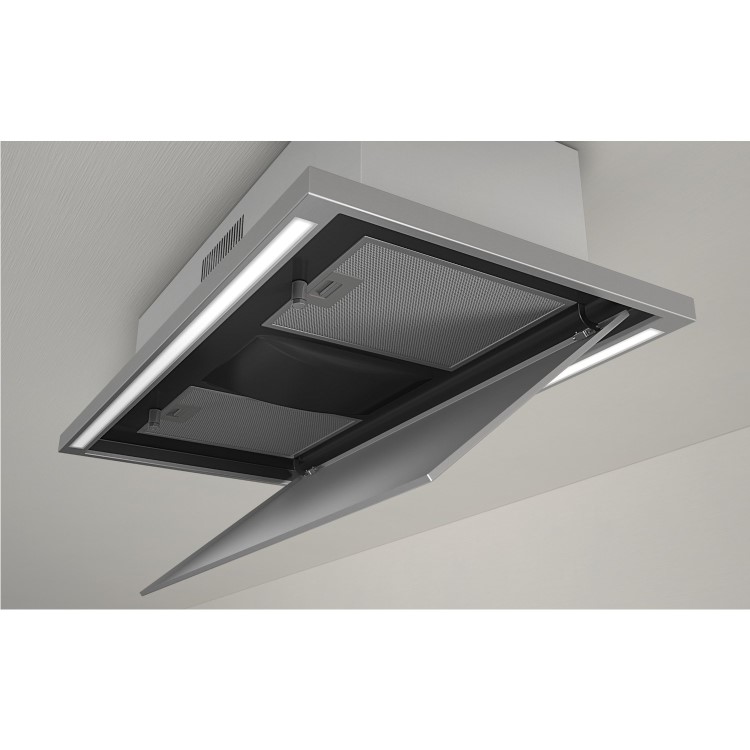 Elica Cloud 7 90cm Recirculating Ceiling Cooker Hood - Stainless Steel