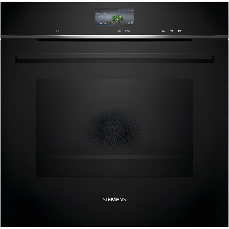 Siemens iQ700 Built In Electric Single Oven with Steam Function - Black