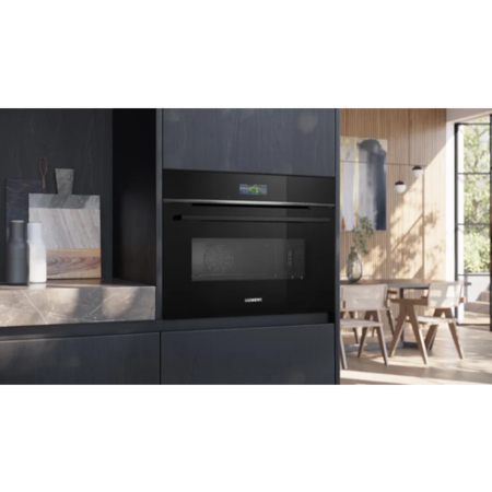 Siemens iQ700 Built-In Combination Microwave Oven - Black