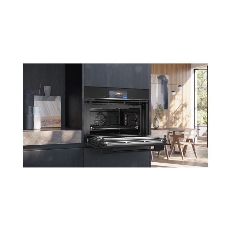 Siemens iQ700 Built-In Combination Microwave Oven - Black