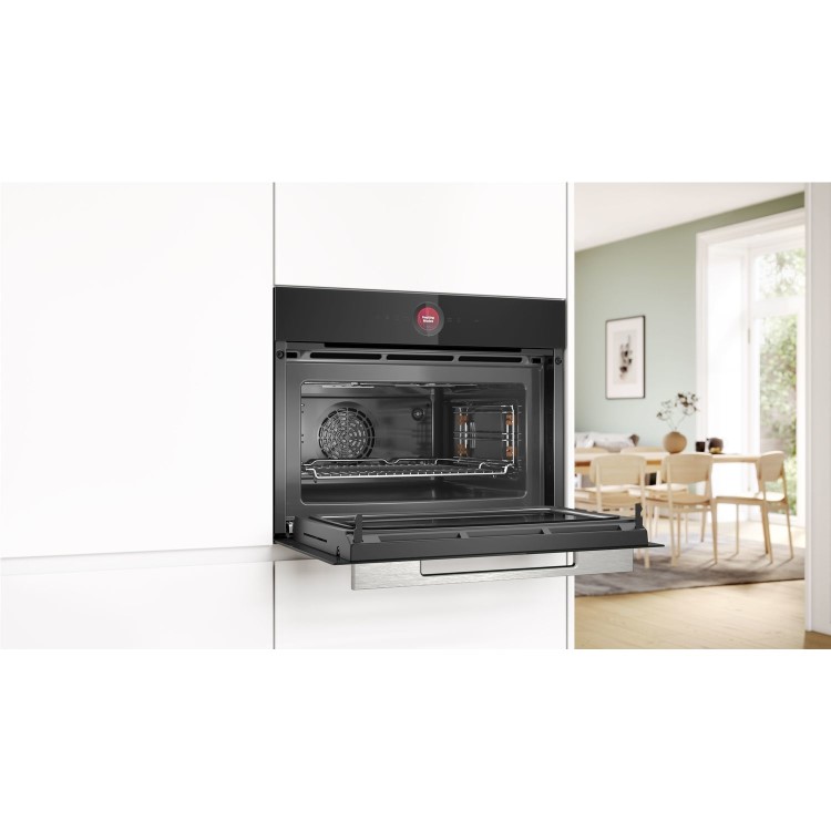 Refurbished Bosch Series 8 CMG7241B1B Built In 45L 900W Combination Microwave Oven Black