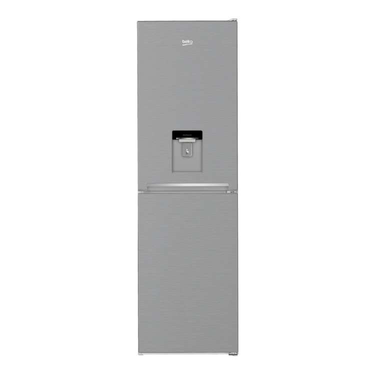 Beko 270 Litre 50/50 Freestanding Fridge Freezer with Water Dispenser - Stainless Steel