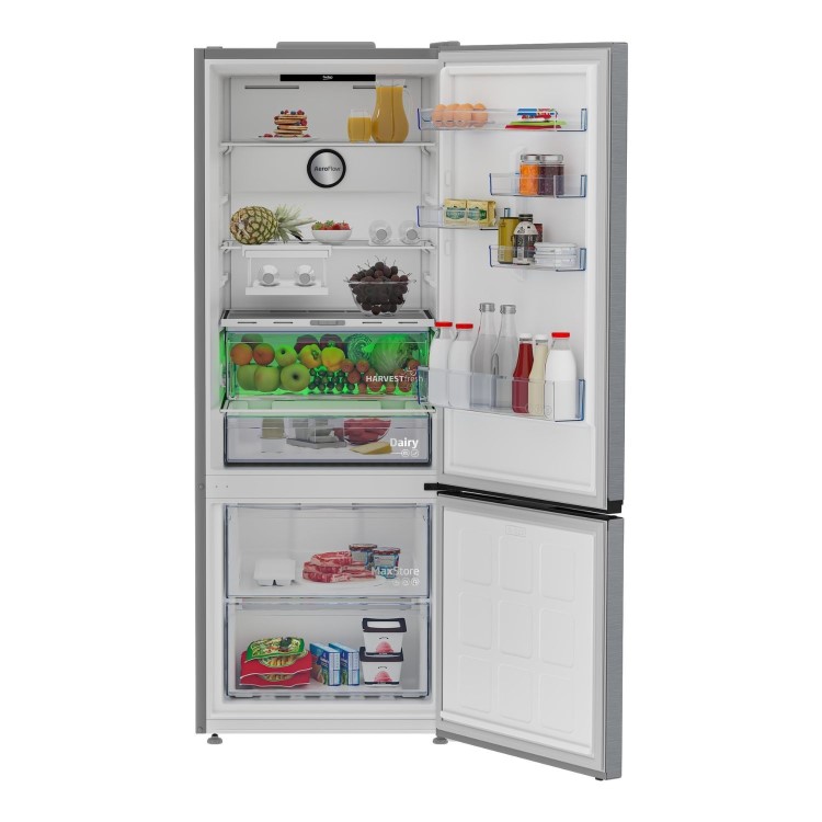 Beko 475 Litre 50/50 Freestanding Fridge Freezer - Stainless Steel