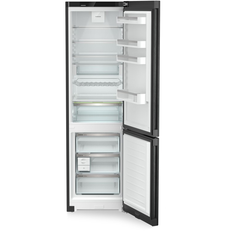 Liebherr 371 Litre 60/40 Freestanding Fridge Freezer With Easy Fresh - BlackSteel Doors