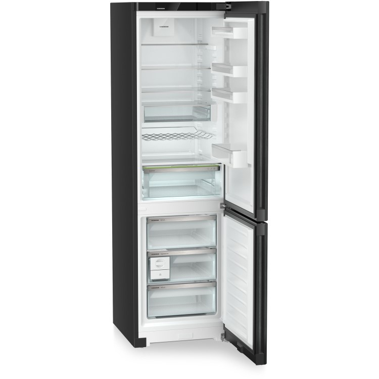 Liebherr 371 Litre 60/40 Freestanding Fridge Freezer With Easy Fresh - BlackSteel Doors