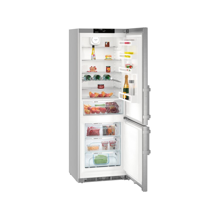 Liebherr CNef5715 Comfort 201x70cm Ultra Efficient NoFrost Freestanding Fridge Freezer - SmartSteel Doors