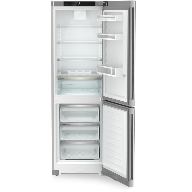 Refurbished Liebherr CNsfd5203 Freestanding 330 Litre 60/40 Frost Free Fridge Freezer With Easy Fresh Silver