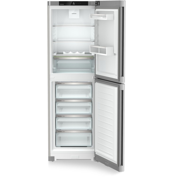 Refurbished Liebherr CNSFD5204 Freestanding 319 Litre 50/50 Fridge Freezer With Easy Fresh Silver