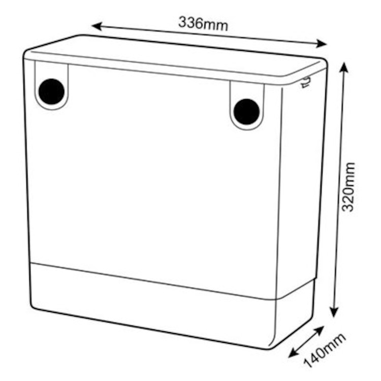 GRADE A1 - Wirquin Dual Flush Concealed Cistern