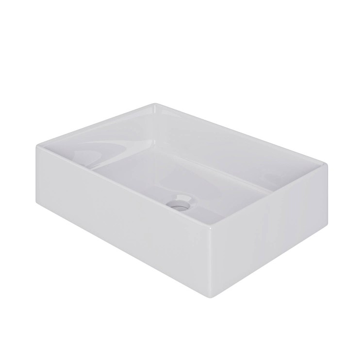 GRADE A1 - White Rectangular Countertop Basin 450mm - Corey