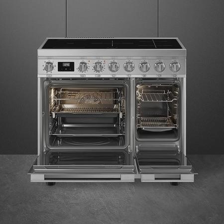 Refurbished Smeg Portofino CPF92IMX 90cm Induction Twin Oven Range Cooker Stainless Steel