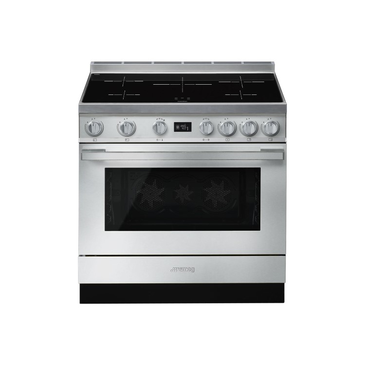 Refurbished Smeg Portofino CPF9IPX 90cm Pyrolytic Induction Range Cooker Stainless Steel