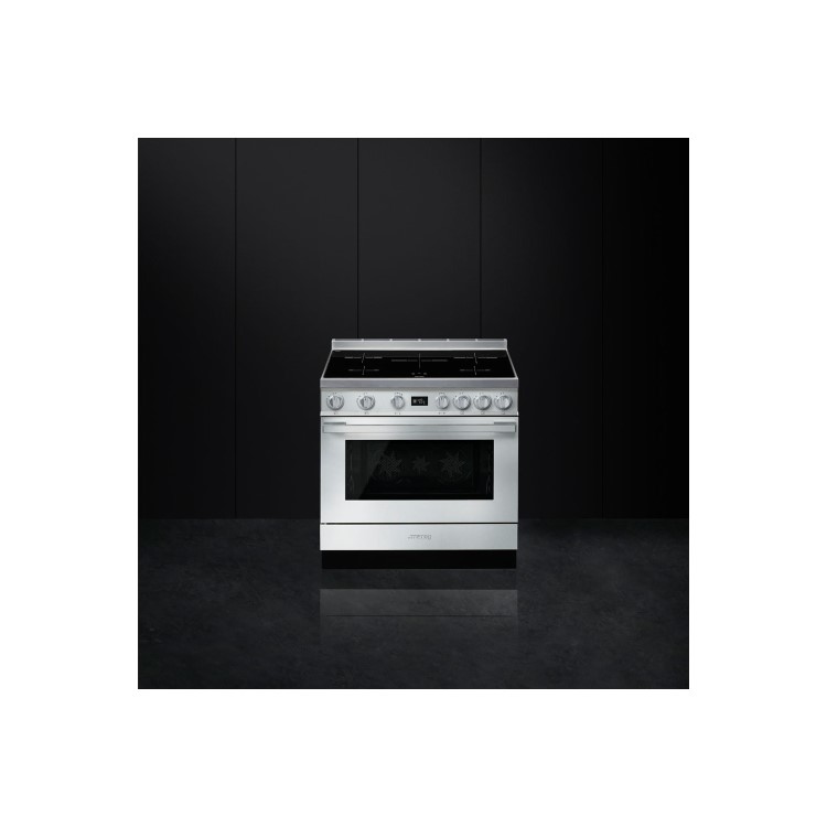 Refurbished Smeg Portofino CPF9IPX 90cm Pyrolytic Induction Range Cooker Stainless Steel