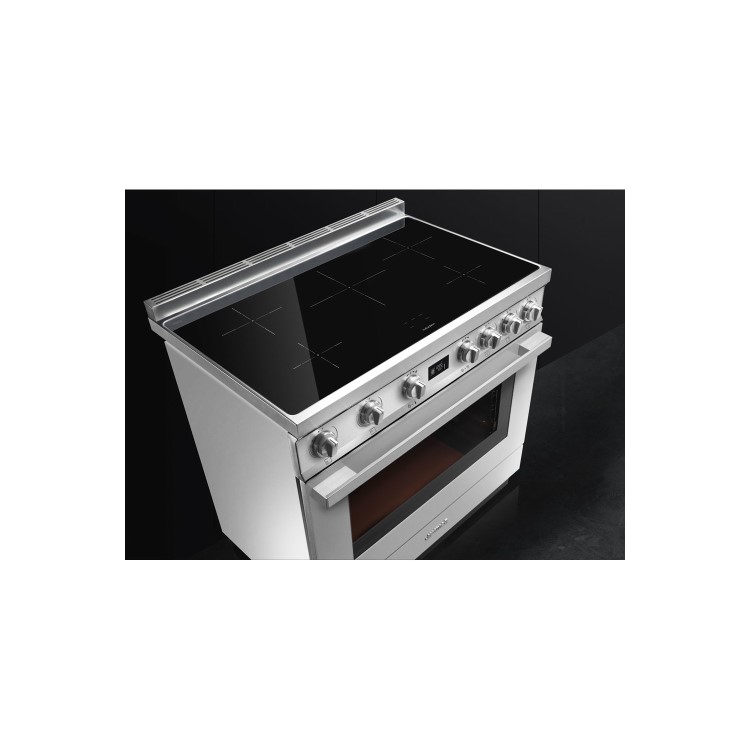 Refurbished Smeg Portofino CPF9IPX 90cm Pyrolytic Induction Range Cooker Stainless Steel