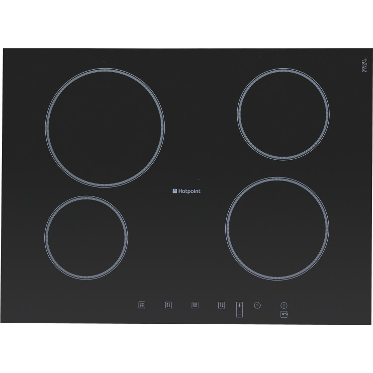 Hotpoint CRC740C 69cm Four Zone Ceramic Hob - Black