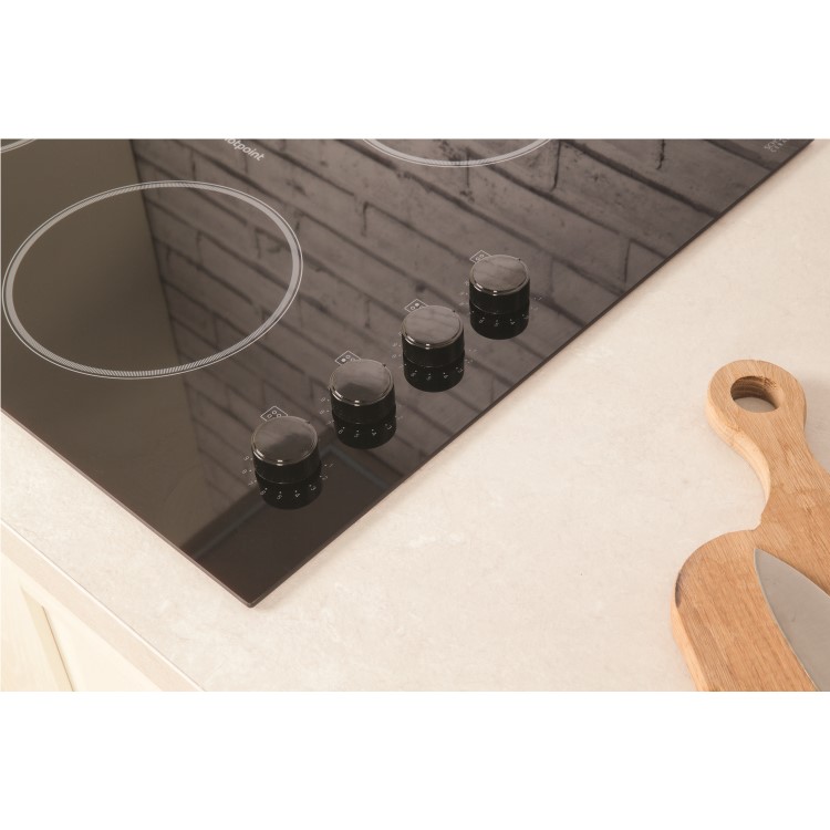 Hotpoint CRM641DC Frameless 60cm Ceramic Hob - Black