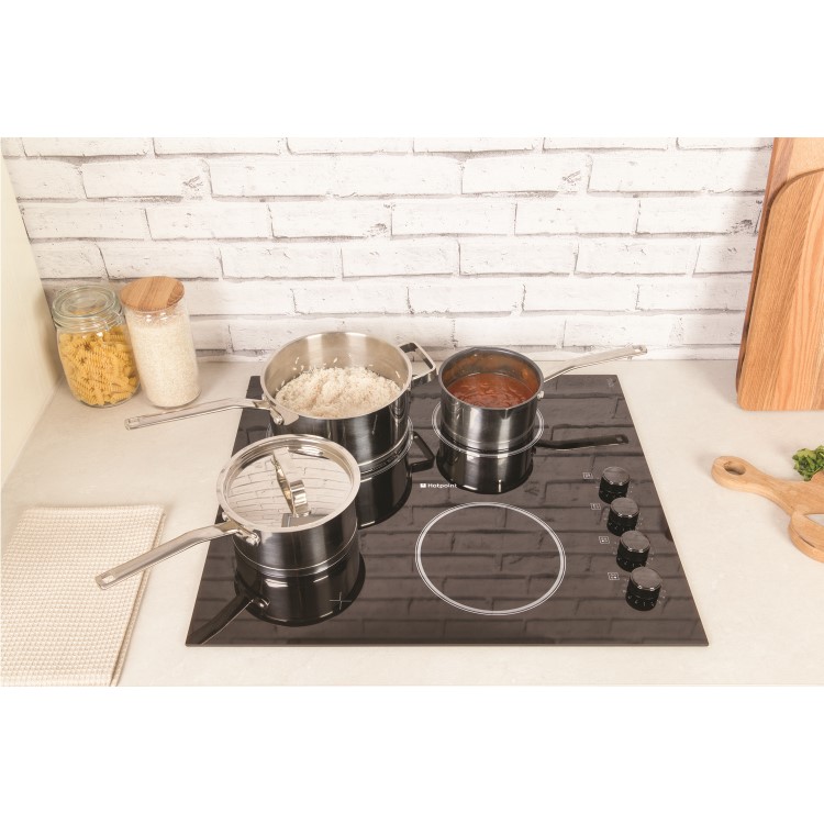 Hotpoint CRM641DC Frameless 60cm Ceramic Hob - Black