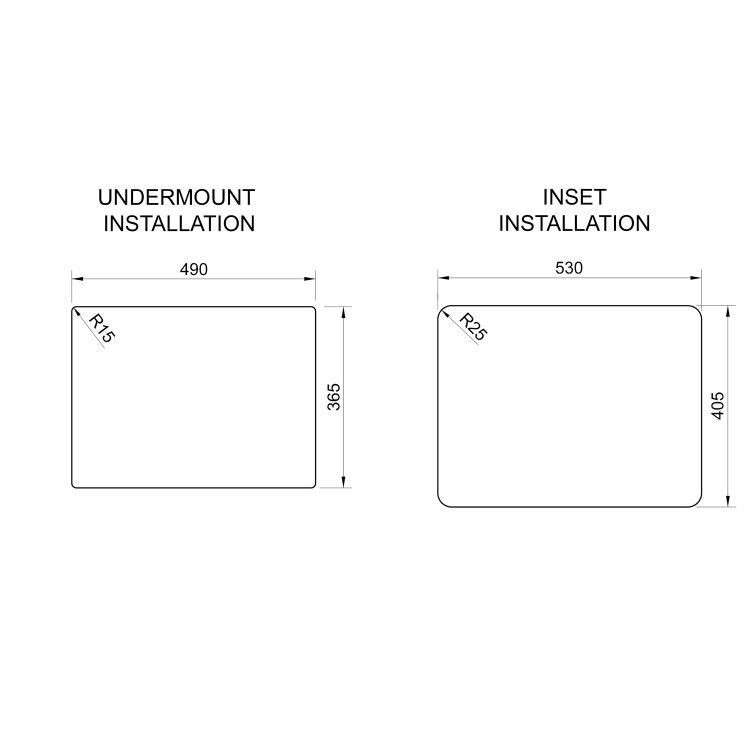 Rangemaster Rustique 1.5 Bowl Undermount and Inset White Ceramic Kitchen Sink