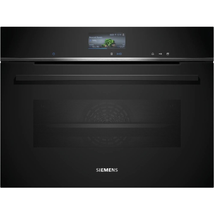 Siemens iQ700 Compact Oven with Steam Function - Black