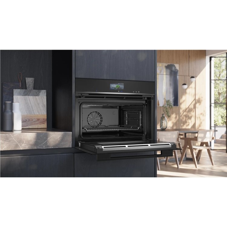 Siemens iQ700 Compact Oven with Steam Function - Black