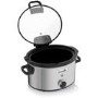 Crock Pot CSC044 3.5 Litre Slow Cooker With Hinged Lid - Stainless Steel