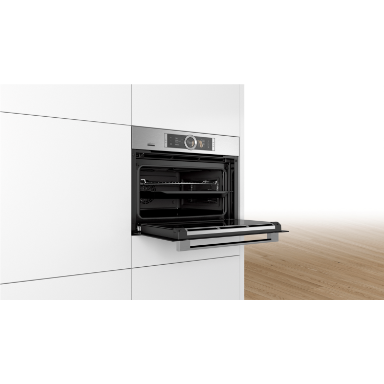 Refurbished Bosch Series 8 CSG656BS7B 60cm Single Built In Electric Oven Stainless Steel