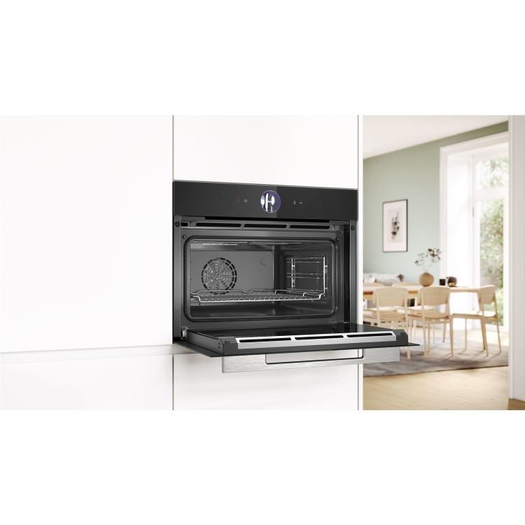 Bosch Series 8 Compact Height Built-In Steam Oven - Black