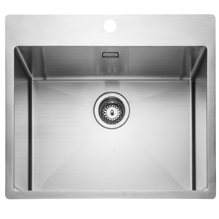 Rangemaster Cosmo Single Bowl Inset Chrome Stainless Steel Kitchen Sink