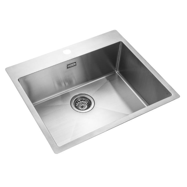 Rangemaster Cosmo Single Bowl Inset Chrome Stainless Steel Kitchen Sink