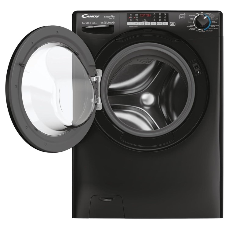 Candy Smart Pro 8kg 1600rpm Washing Machine - Black