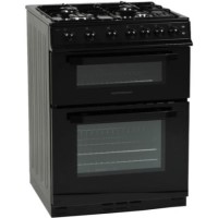 NordMende CTG60BK Gas Twin Cavity Black 50cm Cooker