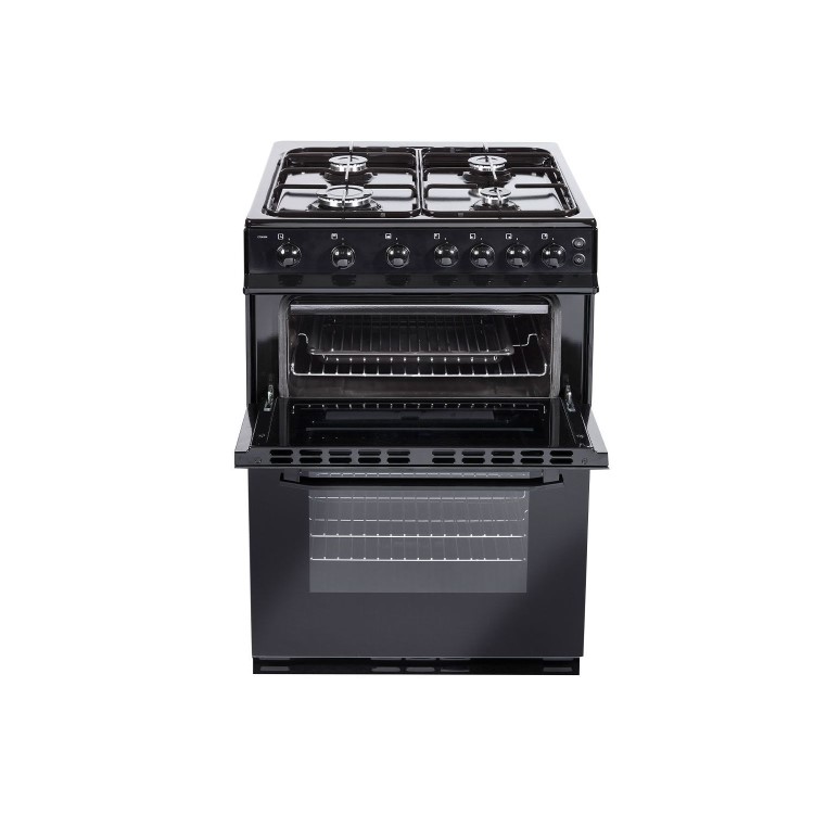 NordMende 60cm Double Cavity LPG Cooker - Black