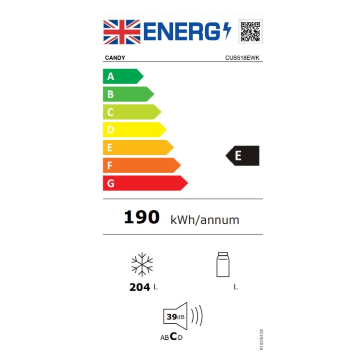 Candy 204 Litre In-column Integrated Freezer