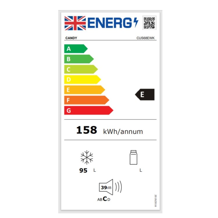 Candy 95 Litre Integrated Under Counter Freezer
