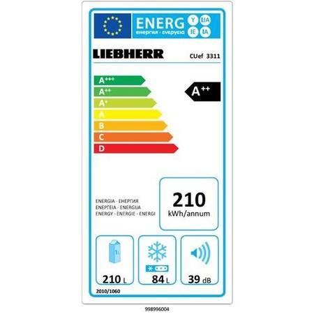 Liebherr CUef3311 Comfort 182x55cm Freestanding Fridge Freezer SmartSteel Doors