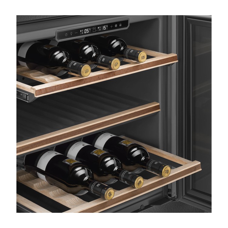 Smeg 29 Bottle Capacity Built-In Dual Zone Wine Cooler - Stainless Steel