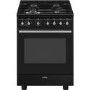 Smeg Concert 60cm Dual Fuel Cooker - Black