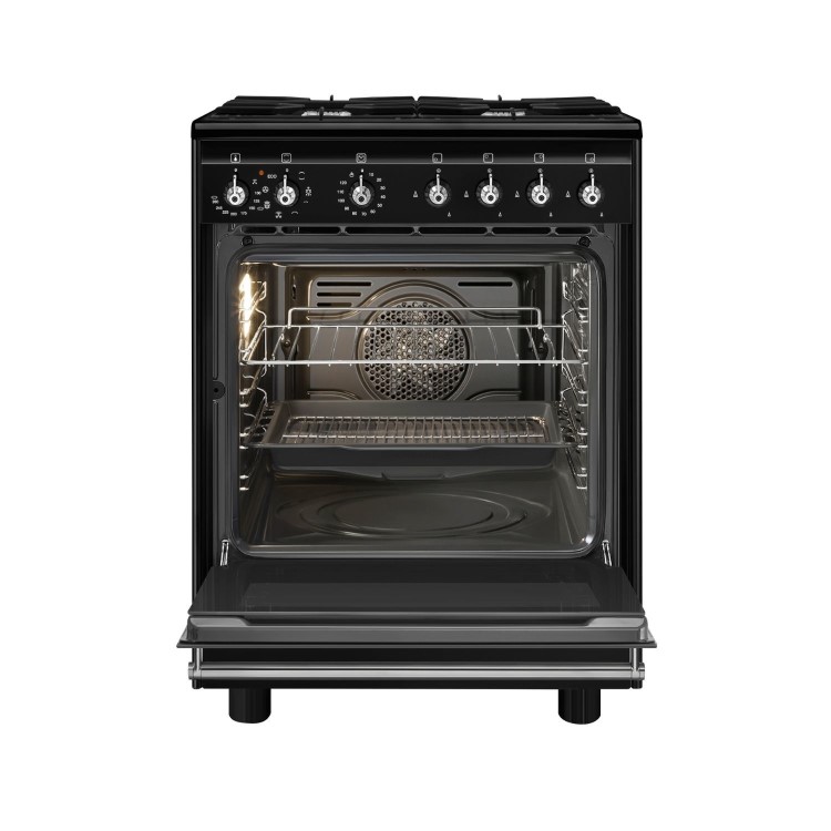 Smeg Concert 60cm Dual Fuel Cooker - Black